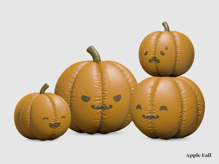Apple Fall Inflatable Pumpkins - Orange