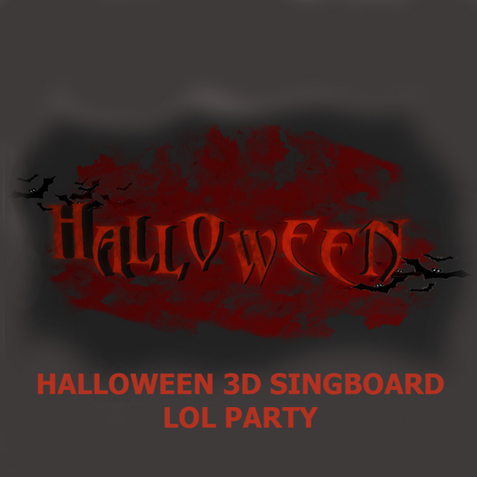 HALLOWEEN 3D SIGNBOARD - LOL PARTY