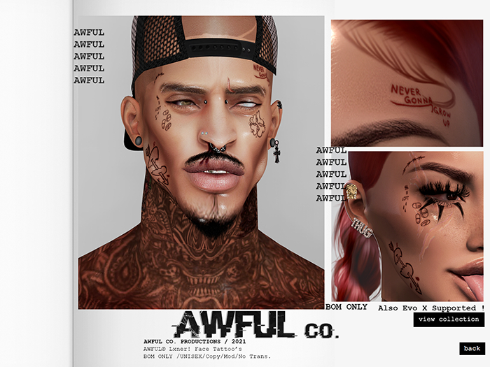 AWFUL. // Lxner! Face Tattoo's