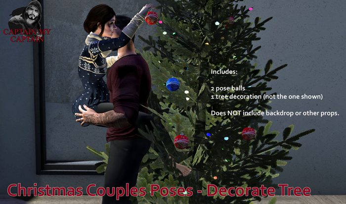 Christmas Couples Pose - Decorating Tree 