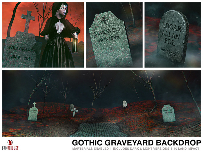 Gothic Graveyard Backdrop