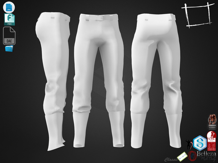 Dae Obj FBX Men's Legs Tucked In Socks Pants Slink Male, Belleza Jake, Signature Gianni, Legacy