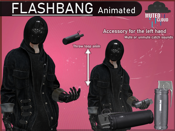 [Muted.Cloud] - Flashbang Accessory - Animated - For Left hand