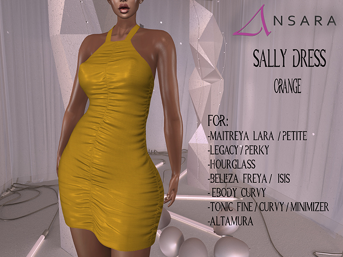 Ansara - Sally Dress - Orange