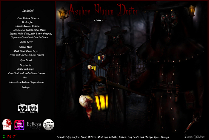 -Lamu Fashion-Outfit *Asylum Plague Doctor* Unisex
