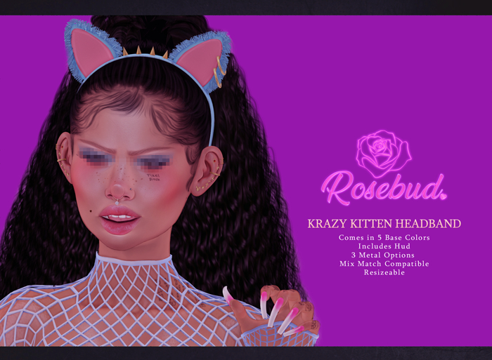 [Rosebud.] - KrazyKitten Headband(ADD)