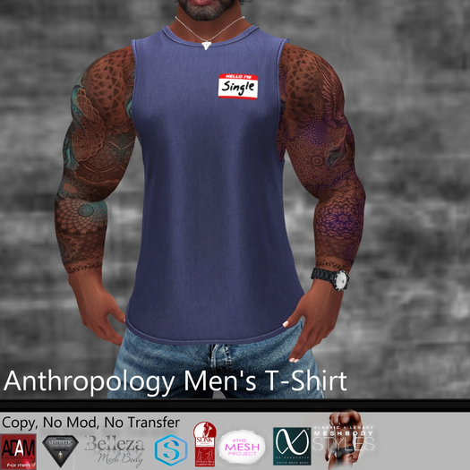 Hello, I'm Single Men's T-Shirt (MATL)
