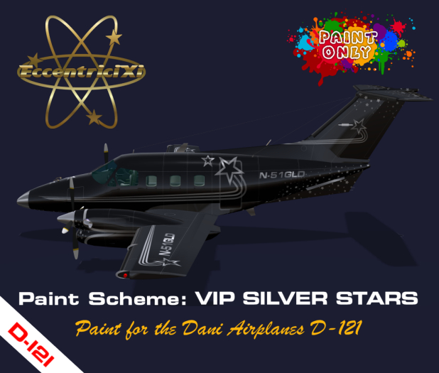 EXiPro Paint D-121 Stars Silver