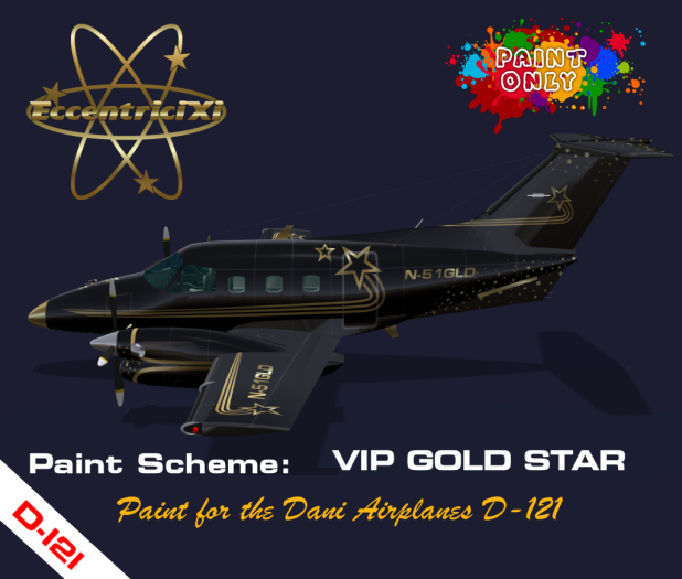 EXiPro Paint D-121 Stars Gold