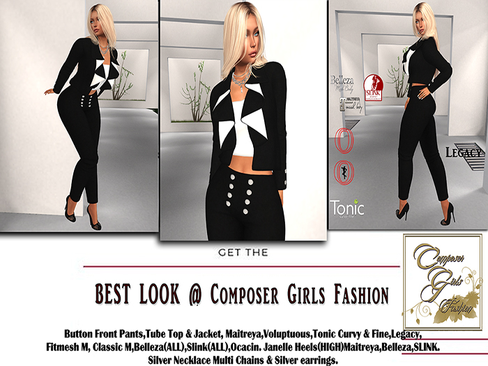 !CGF-*Rhea*Black Pants Outfit