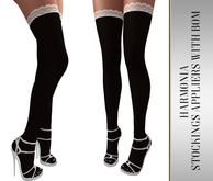 * Harmonia Black Maid Stockings Maitreya Omega Appliers BOM BakesOnMesh Roleplay Outfitting