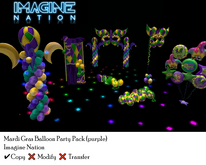 Mardi Gras Purple Balloon Party Pack