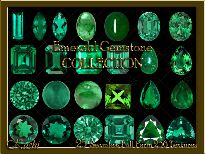 Emerald Gemstone Collection Texture Set