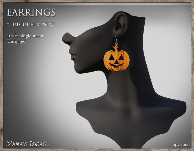 Y.I. - Cutout Pumpkin earrings