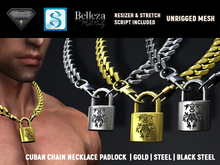 [7/11] Cuban Chain Necklace Padlock - 3x