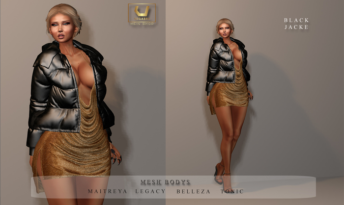 ::::VEGABRE   WINTER JACKE BLACK :::::