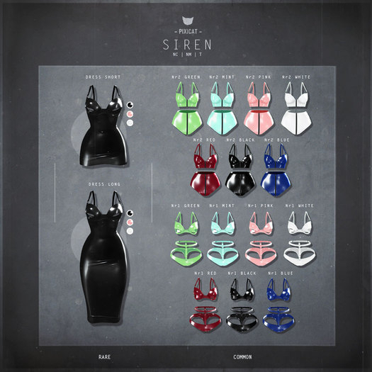 -Pixicat- Siren.Dress Short (Maitreya) RARE