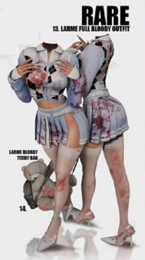 13. Pare.Larme Bloody Uniform Full - M Petite RARE MAITREYA PETITE