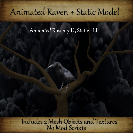 Bad Katz Animated and Static Ravens Full Perm Mesh Halloween Special