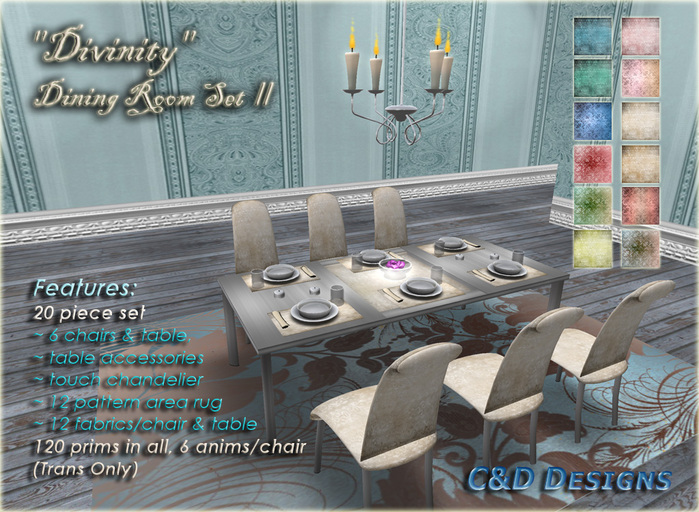 "Divinity" Dining Room Set (Light) - DISCOUNTED 70% Off