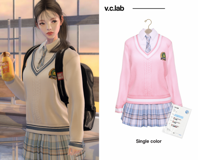 [V.C.LAB] If, ICTU Unifrom Girl - Pink