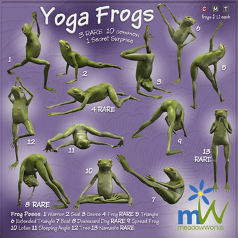 Second Life Marketplace - Yoga Frog 9 ~ Spread Frog Pose