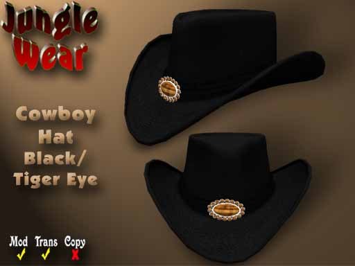JW - Cowboy Hat (Black/Tiger Eye)