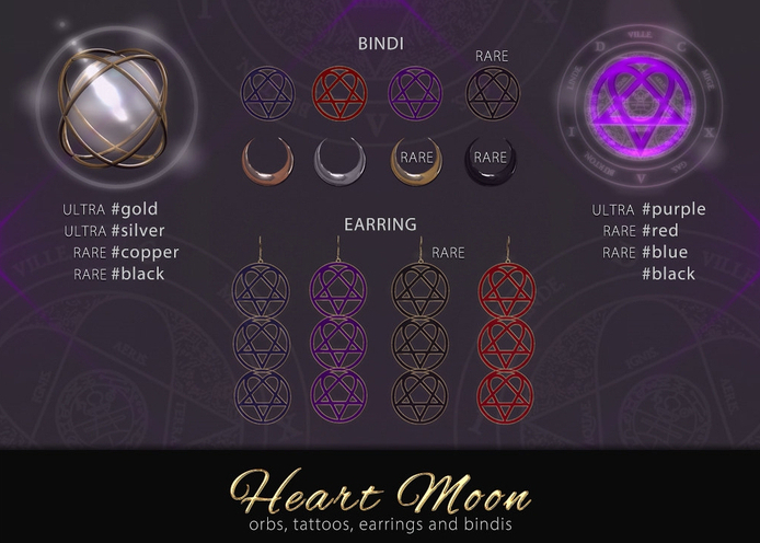 [Avenge] Heartagram trio earring R - blue