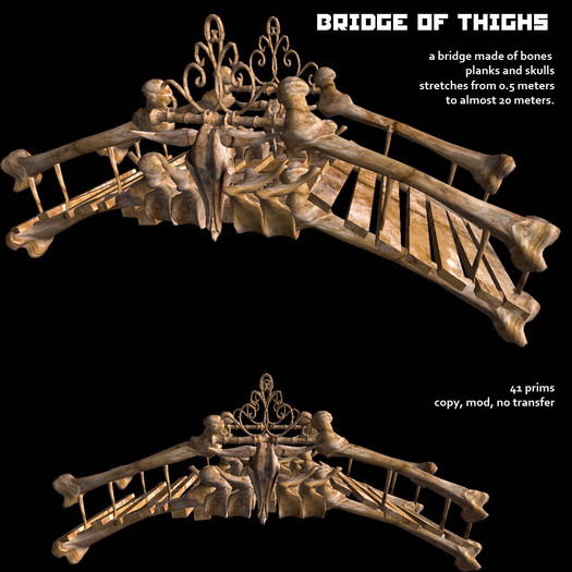 Grim Bros. Villain Supply presents.:  the .bridge of thighs - bone bridge - BOXED