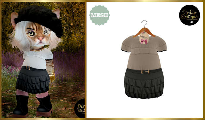 *DB* DINKIES PINA DRESS* beige