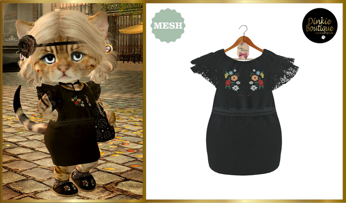 *DB* DINKIES ELIZA DRESS* black