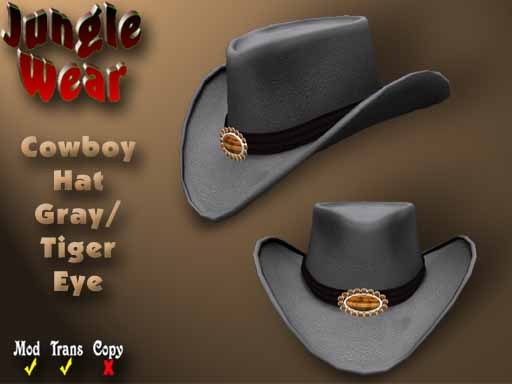 JW - Cowboy Hat (Gray/Tiger Eye)
