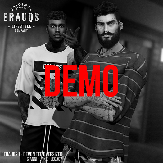 [ ERAUQS ] - Devon Tee Oversized - DEMO