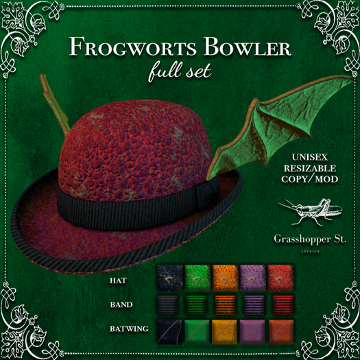 Grasshopper St Frogworts Bowler - Full Set
