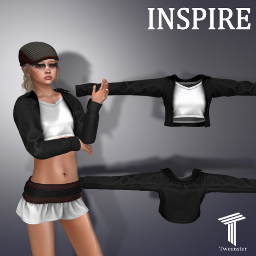 INSPIRE Cropped Leather Jacket and Shirt [Tweenster]