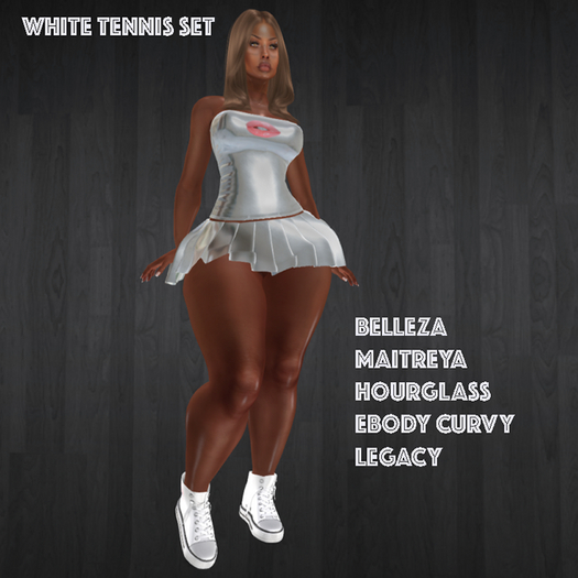 WHITE TENNIS SET