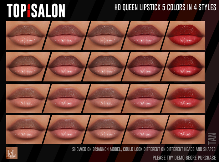 TOP1SALON - HD QUEEN LIPSTICK (Lelutka Evo) TAN