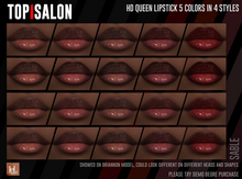 TOP1SALON - HD QUEEN LIPSTICK (Lelutka Evo) SABLE