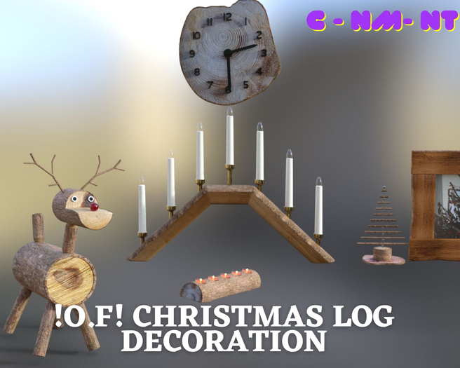 !O.F! christmas Log decoration