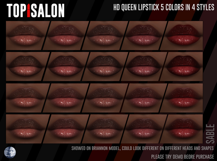 TOP1SALON - HD QUEEN LIPSTICK (Genus) SABLE
