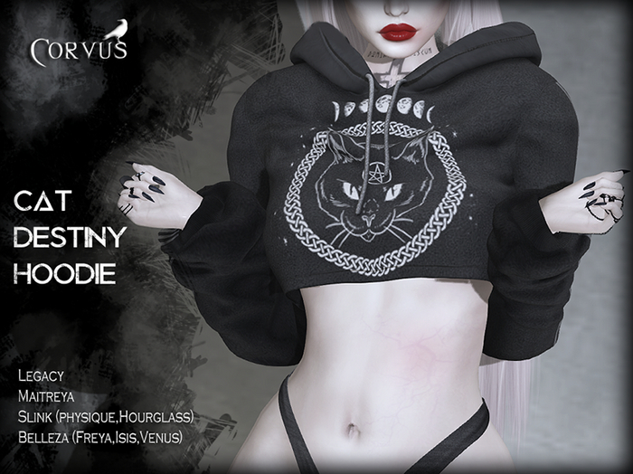 Corvus : Cat Destiny Hoodie