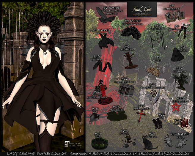 24 Anastyle-Lady Crow-Wings Maitreya RARE