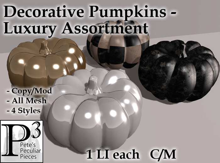 [P3] - Decorative Pumpkins - Luxury Assort
