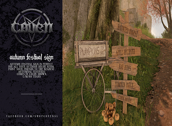 Coven. - Autumn Festival Sign