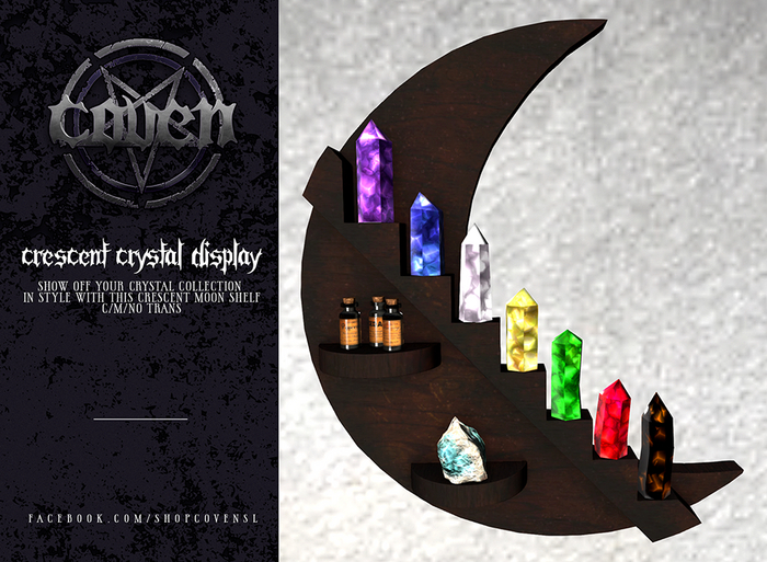 Coven. - Crescent Crystal Display
