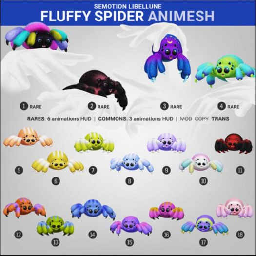 5. SEmotion Libellune Fluffy Spider Animesh