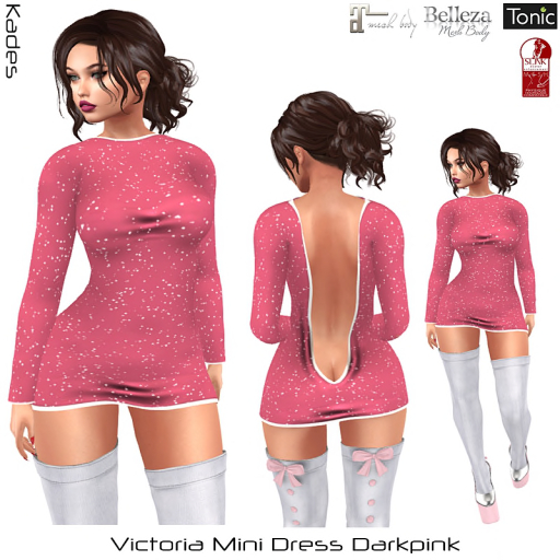 Victoria Mini Dress Darkpink