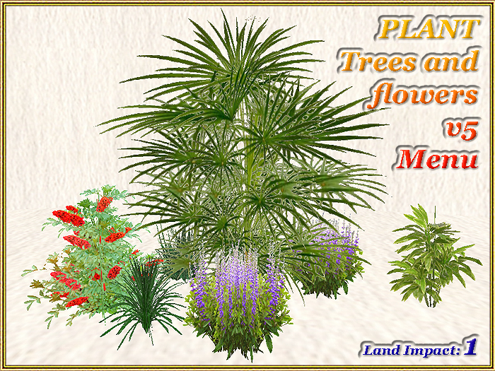 PLANT - Trees and flowers v5 - Menu (1 LI) (Full perm)