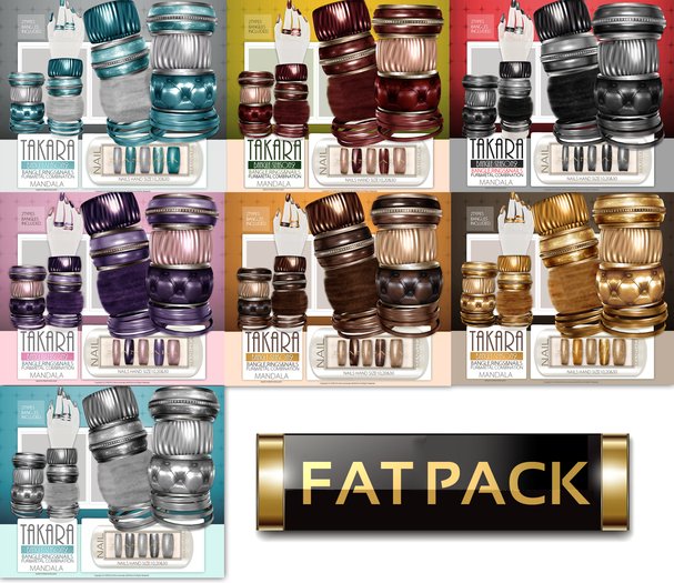 [MANDALA]TAKARA Bangle/Fur,leather/NAILS and RINGS(fat pack)