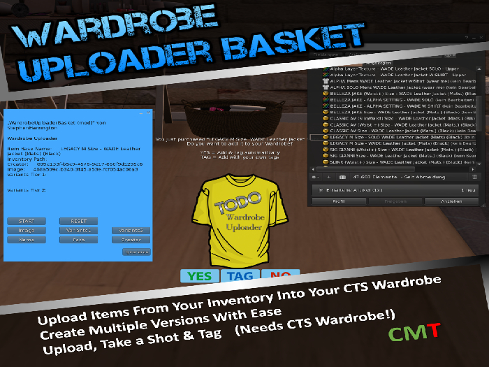 Wardrobe Uploader Basket
